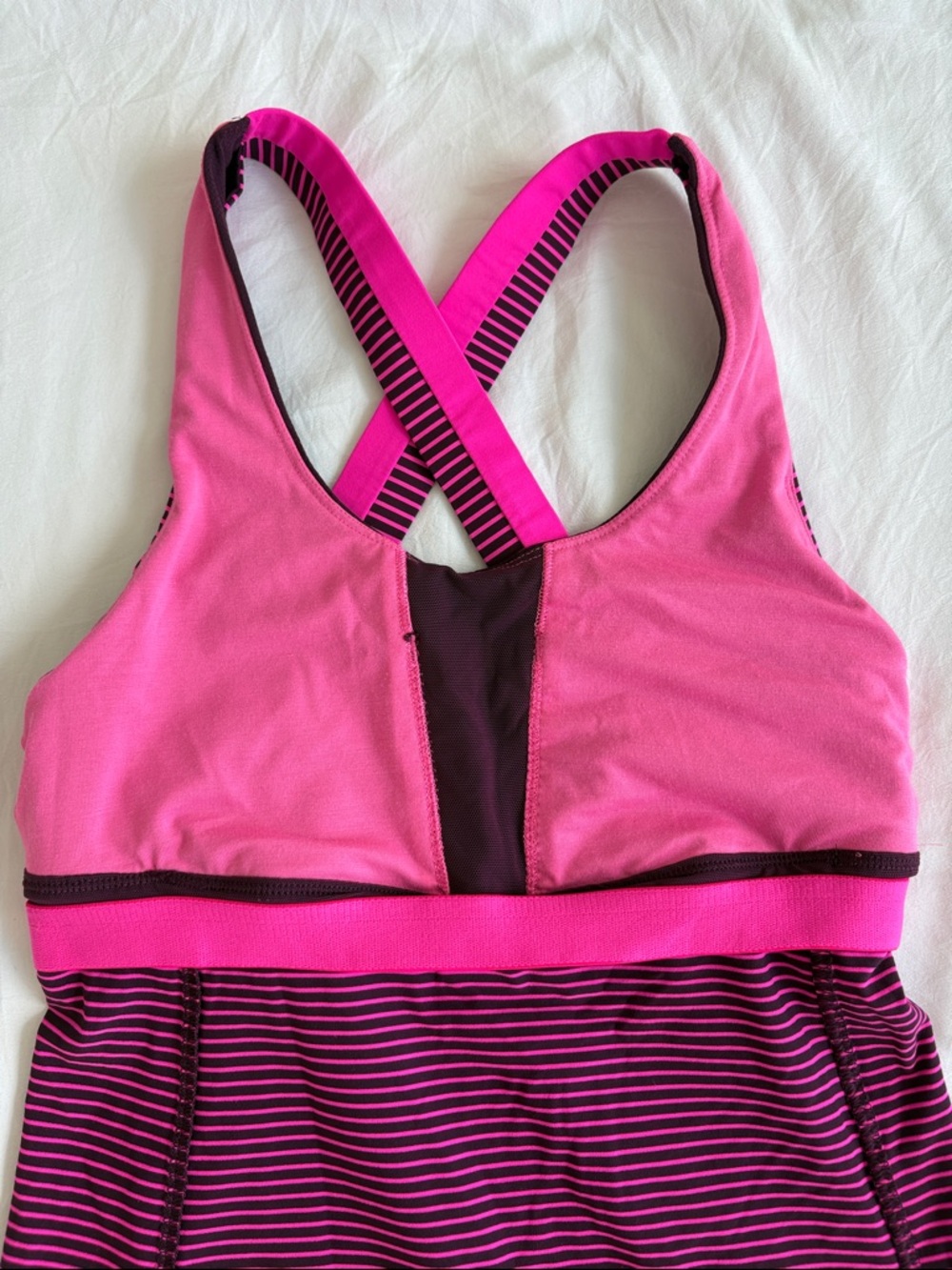 lululemon Pink and Black Striped Tank Top - Picture 4 of 7